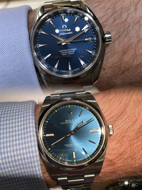 rolex oyster perpetual 39 vs omega aqua terra|rolex oyster perpetual vs omega.